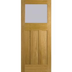 DX 30's Style Internal Oak Door (frosted glass)